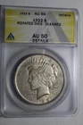 1922 Peace Silver Dollar - ANACS AU50 - Rotated Reverse