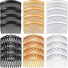 24 Pcs Women Hair Comb Accessories French Hair Side Combs Plastic Twist Decor...