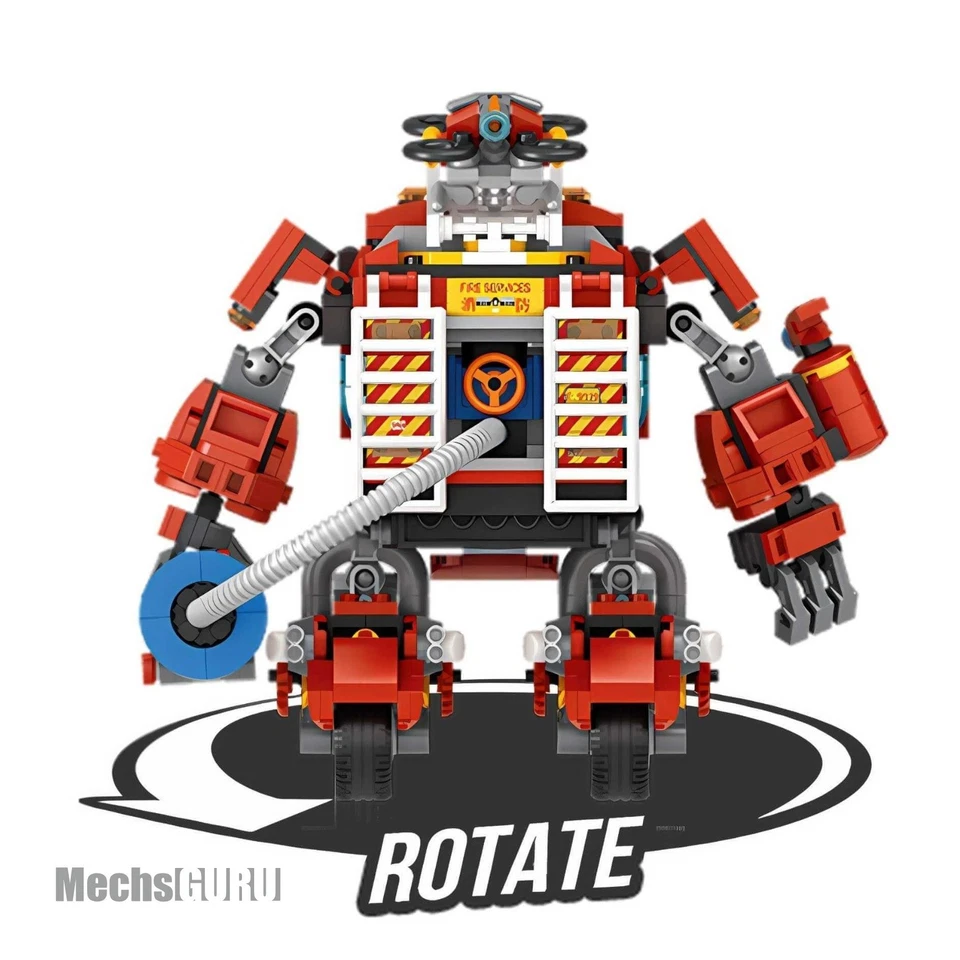 LOZ Mini Blocks HK Fire Engine Robot - Building Blocks Mech- Adults Collectible - Image 4 of 4