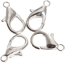 Dophee Lobster Claw Clasp for Jewelry Making, 100-Pack Curved Lobster Clasp Clip