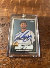 Pablo Lopez IP Signed Topps Chrome Card Psa Dna Coa Marlins Autographed
