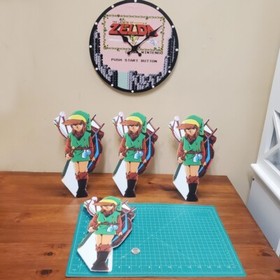 Link cutout stand up standee 1 foot tall ▲ Legend of Zelda ▲ Retro NES game room