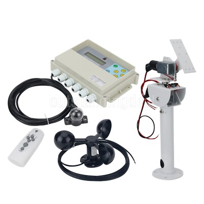 Dual Axis Solar Tracker Controller + Remote Control + Wind Speed Sensor + Gimbal