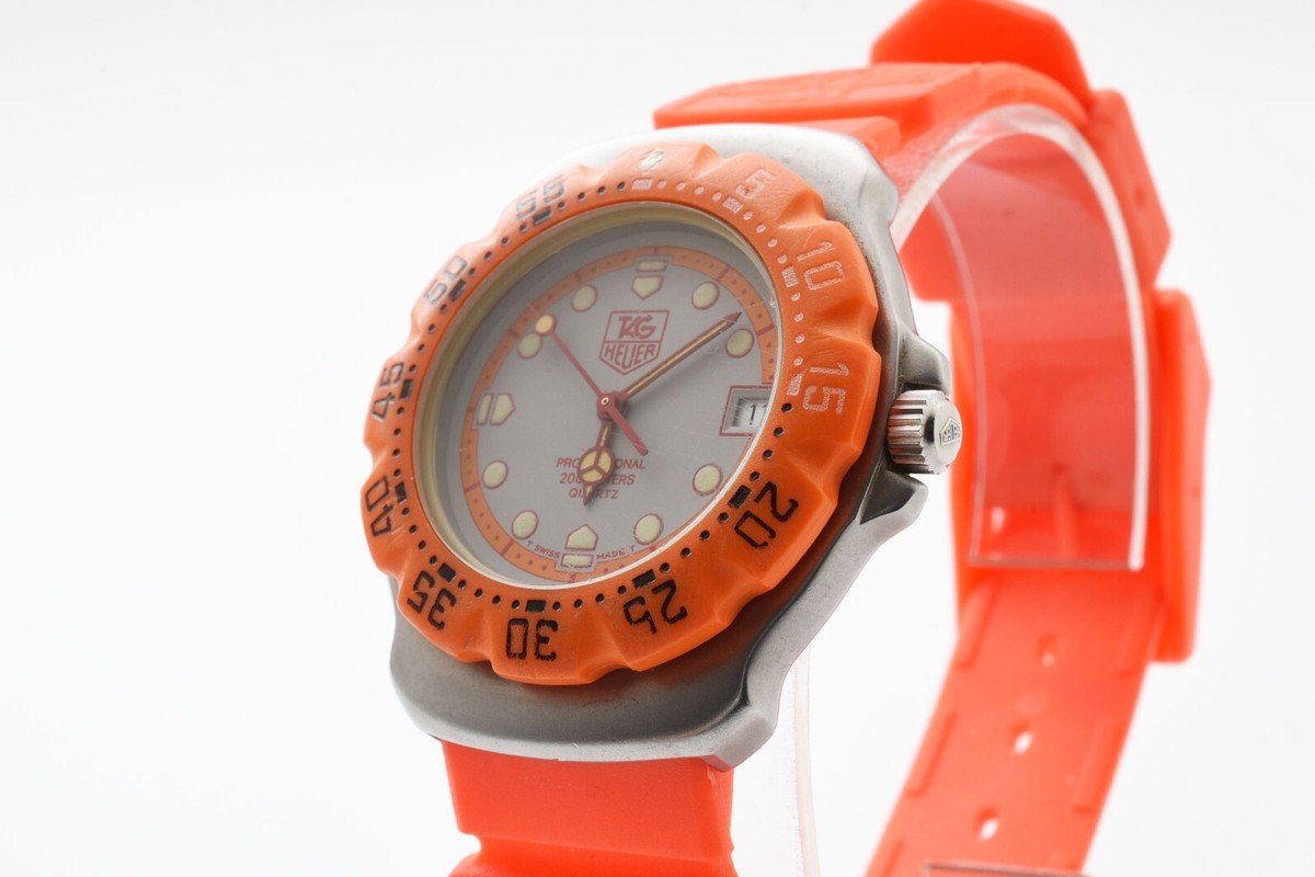 Exc+5] TAG Heuer Formula 1 Professional 373.513 Orange Quartz  