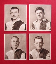 B.A.T 4 LARGE RARE 1938 PHOTO CIGARETTE CARDS  GUERNSEY FOOTBALLERS  28-29-30-31