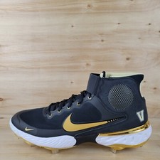 NIKE ALPHA HUARACHE ELITE 3 VANDERBILT METAL BASEBALL CLEATS BLACK/GOLD SZ: 15