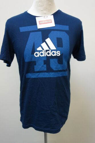 EK1136 Herren T-Shirt von adidas, blau, Gr. S - Afbeelding 1 van 7