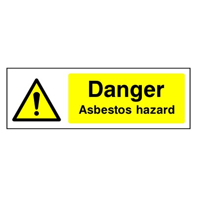 Gefahr Asbest Gefahrenschild oder Aufkleber | CHEM0021