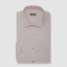60 Van Heusen Men Regular-Fit Pink UltraFlex Stretch Dress Shirt 15-15.5 34/35