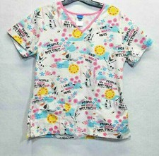 Olaf Frozen Scrub Top Disney Size Small