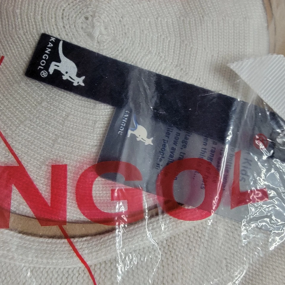 Kangol Kids Girls White Hat (Berret)- New With Tags! Bamboo - Image 2 of 4