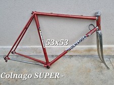 TELAIO ERNESTO COLNAGO SUPER italienischer Vintage Rahmen 53 x 53 Stahl erhalten 