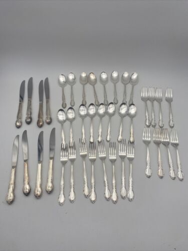 WM. ROGERS & SON La France, Silverplate 1920 Silverware 72 pieces