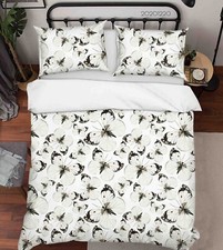 3D Butterfly Pattern Grey Quilt Cover Set Duvet Cover Bedding Pillowcases