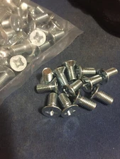 VW KARMANN GHIA BUS SUPER BEETLE BUG SEDAN/VERT, DOOR HINGE SCREW, 12 pc set 