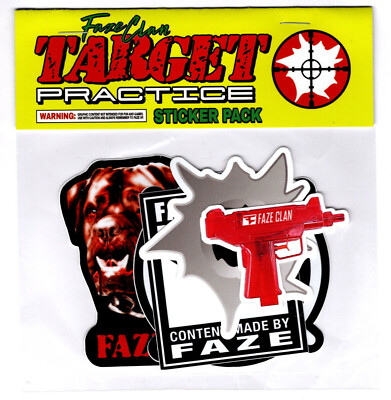 Faze Clan Target Practice Sticker Pack - 5x Stickers