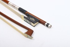 4/4 Violin Bow Colorful Silk Brazilwood Ebony Frog Bows Hair Golden Blossom