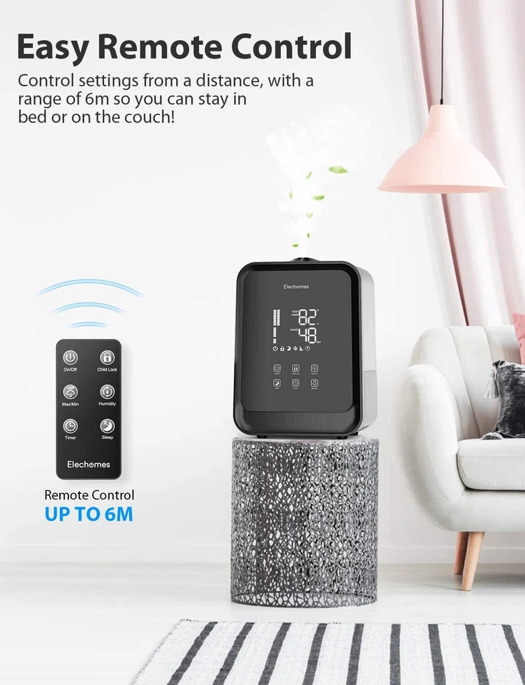 Elechomes Ultrasonic Humidifier 4.5L(1.19Gal) Vaporizer Cool Mist for Large Room - Image 2 of 4