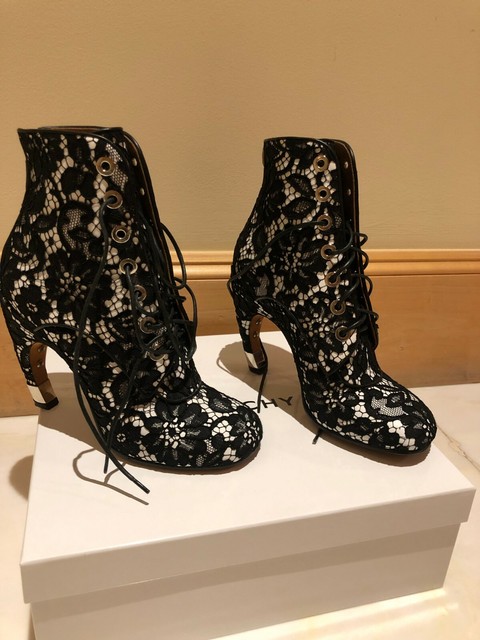 black and white givenchy boots