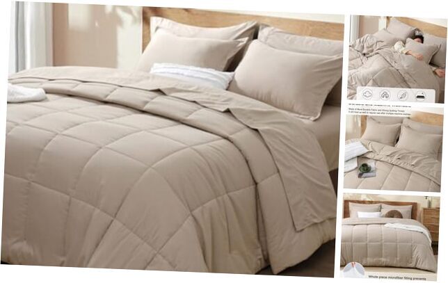 7 Pieces Comforter Set Bed in a Bag Comforter & 18