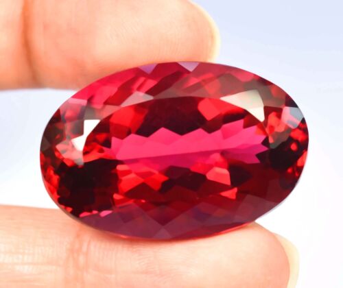 54.55Ct Natural Fire Red Orange Certified Malaya Garnet Unheated Loose Gemstone - Picture 1 of 9