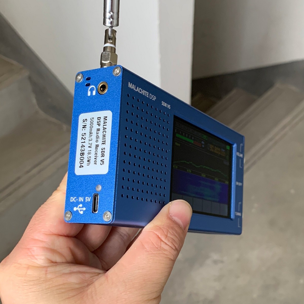 1.10D Malachite Malahit DSP SDR Radio Receiver V5 5000mAh AM CW