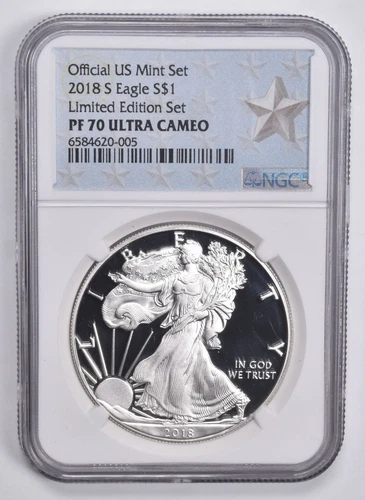 PF70 UCAM 2018-S American Silver Eagle Limited Edition NGC Special Lbl