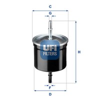 UFI Kraftstofffilter Passend FüR Volvo V40 Kombi