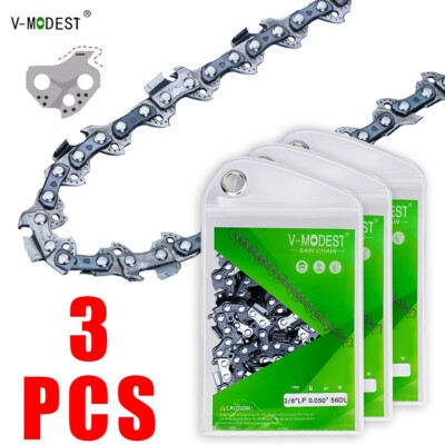 3PCS 16inch Chainsaw Chain 3/8LP-.050''-56DL Fit Husqvarna 120 MARK II/Echo/RYOBI