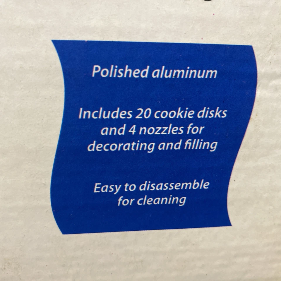 Juego de herramientas de prensa de galletas manual CucinaPro con 20 discos y cuatro boquillas de glaseado NUEVO Foto 2 de 4