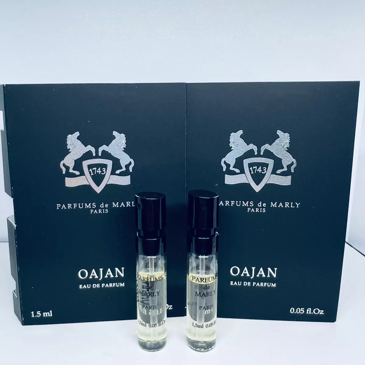 2 Parfums De Marly OAJAN Eau de Parfum Sample Spray 0.05oz 1.5ml