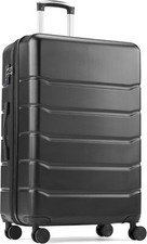 Simple Deluxe 28" Hard Shell Luggage 360 Spinner Wheels Travel Suitcase Black