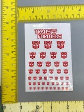 White outline Autobot Transformers Repro Stickers Labels Sigils Symbols