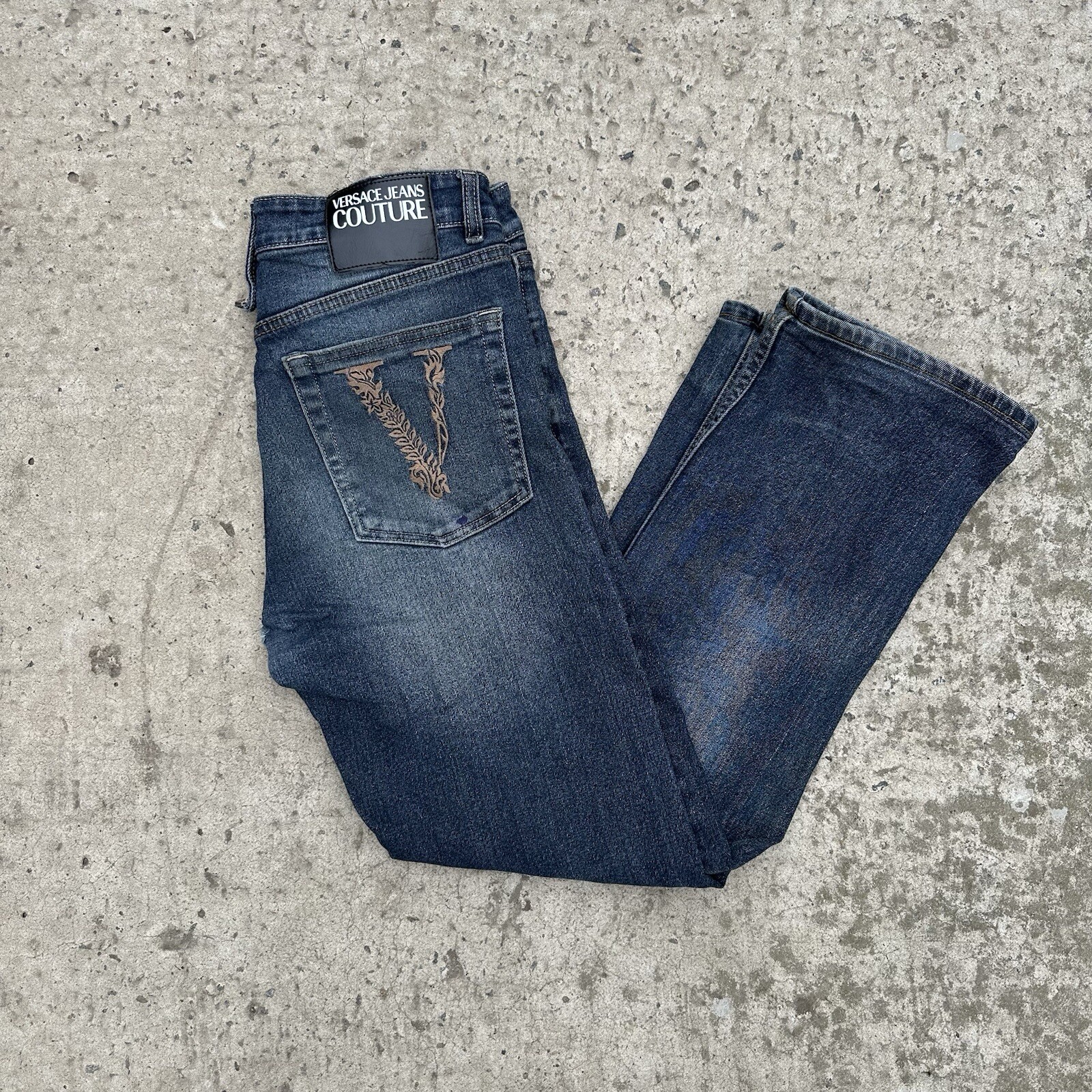 Vintage Versace Jeans Couture 30 Size Y2K 00s style USA Crazy Fit Used Hype