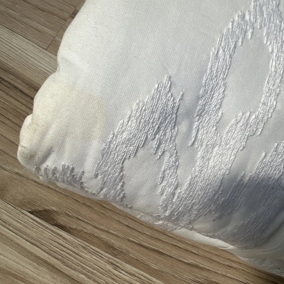 Williams Sonoma IKAT Embroidered Duvet - Queen - White - Image 4 of 4