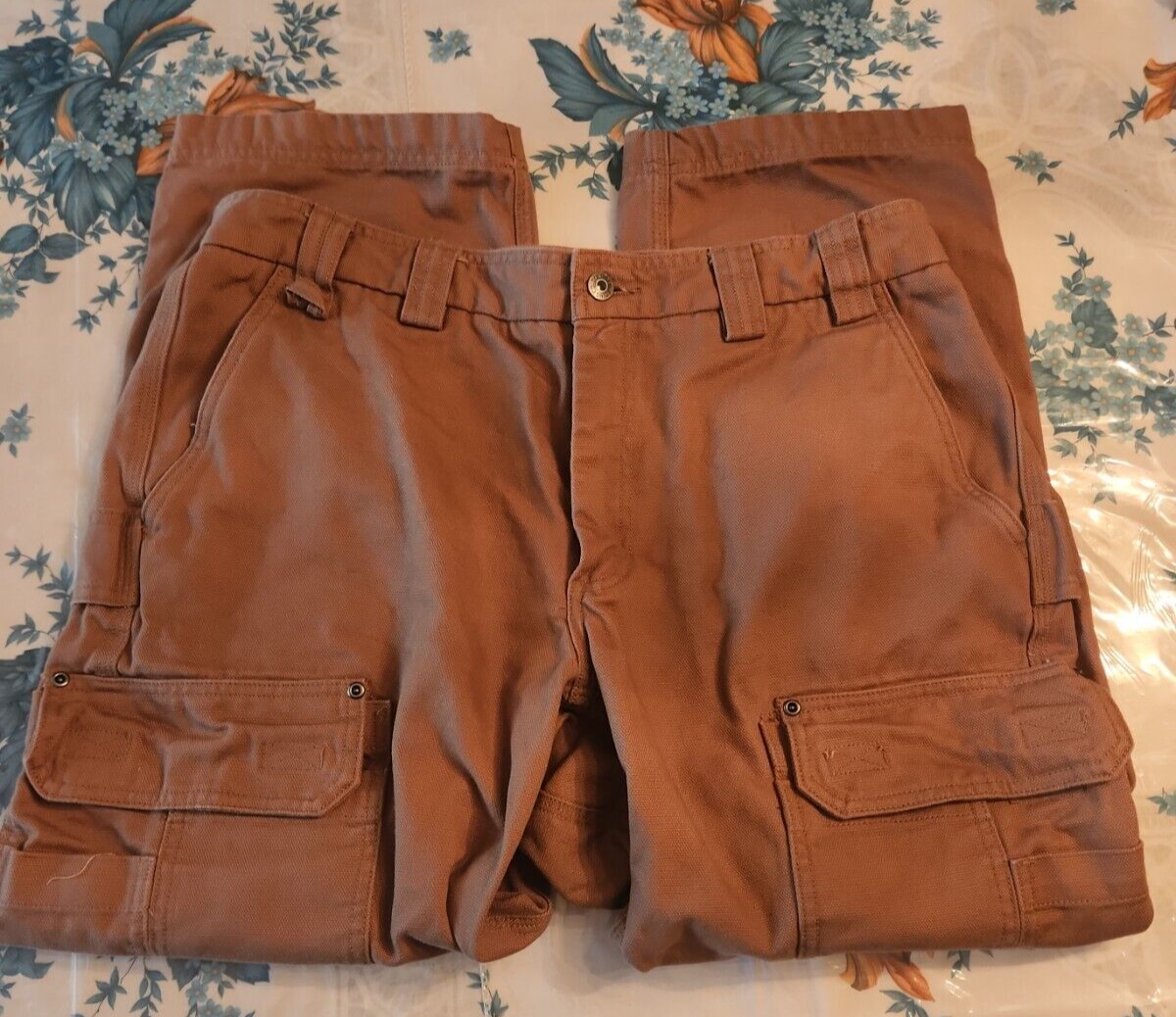 DULUTH - Mens - 92204 Brown Fire Hose CARGO WORK PANTS SIZE 37 X