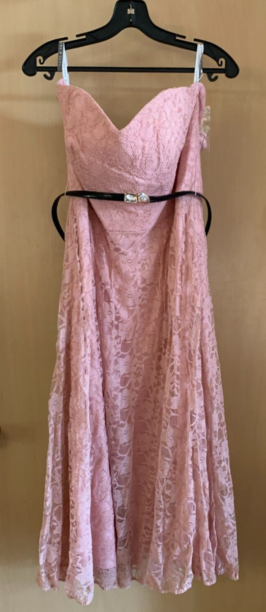 NWT* Gather & Gown size 14 Rose Pink Strapless Below Knee Lace Formal Dress | eBay NWT* Gather & Gown size 14 Rose Pink Strapless Below Knee Lace Formal Dress | eBay