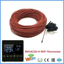 12K 33Ω/m Infrared Carbon Fiber Heating Cable Floor Warming Wire WiFi Thermostat