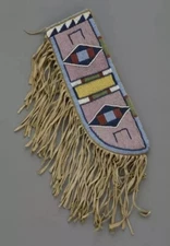 Handmade Traditional Beautiful Beaded Knife Cover Suede Leather Sheath