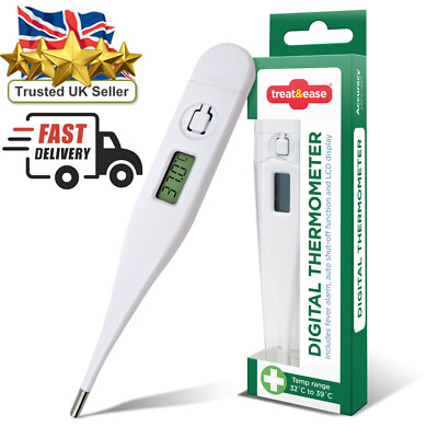 Digitales Thermometer medizinisch LCD akustischer Alarm Baby Erwachsene Mund Ohr Körper Arm Fieber