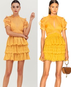 self portrait tiered mini dress