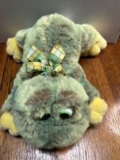 Dan Dee Collectors Choice Frog 12 Plush Stuffed Animal Plaid Bow PreOwned Green