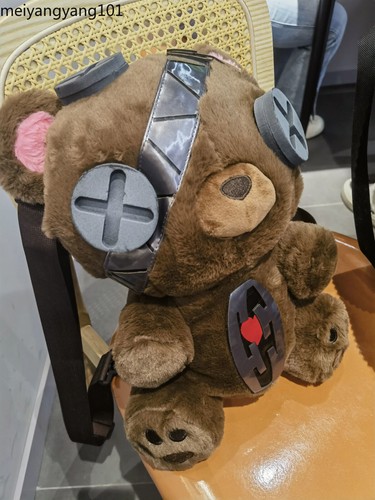 Zenless Zone Zero Corin Wickes 40cm Bag Brown Bear Plush Stuffed Doll Backpack - 第 9/17 張圖片