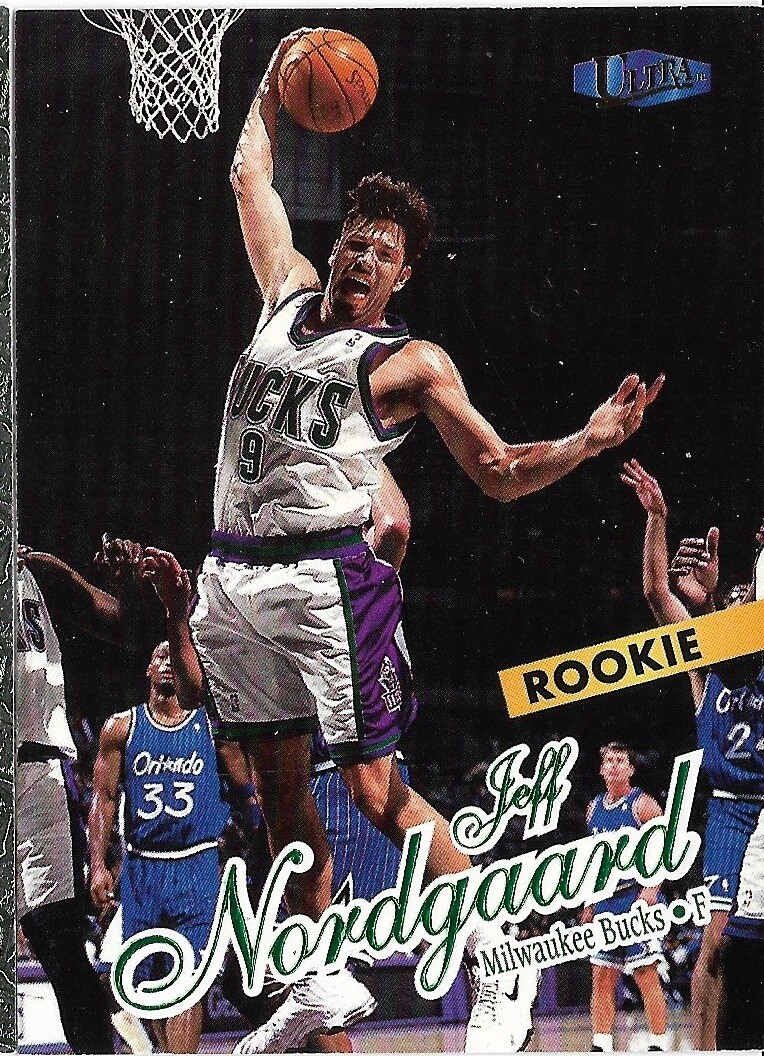 1996 1997 Fleer Ultra Jeff Nordgaard Rookie 156 Milwaukee Bucks