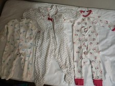 Vintage Baby Girl Sleepers Rompers Pastel Gerber Mothercare Sweet Treats Lot USA