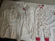 Vintage Baby Girl Sleepers Rompers Pastel Gerber Mothercare Sweet Treats Lot USA