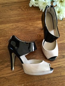 nine west platform peep toe pumps