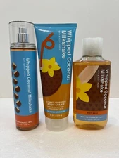 BATH & BODY WORKS WHIPPED COCONUT MILKSHAKE  MIST /SHOWER GEL /CREAM  You Choose