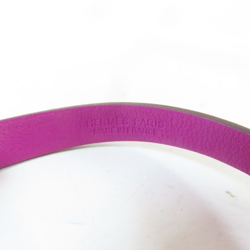 HERMES Medor Infini Double Tour Bracelet Bangle Swift Leather Rouge Tomate Tosca - Picture 11 of 14