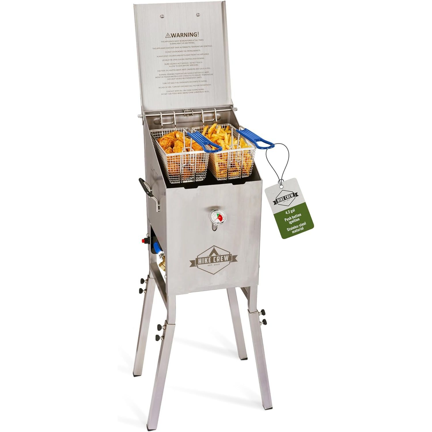 With Basket, 57000 Btu Deep Fryer